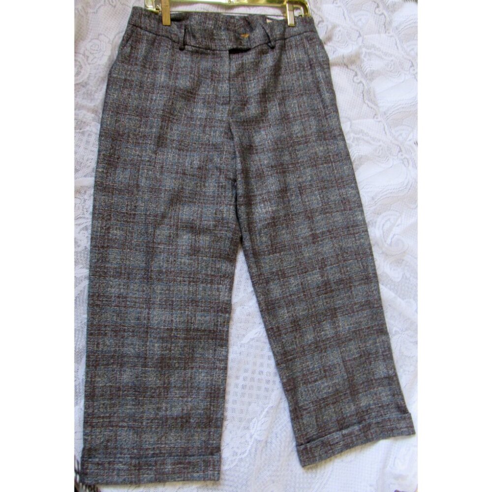 Nierne by giab's Made Italy Grey/Brown/Blue Capri  Women Pants Size 44 IT (M)